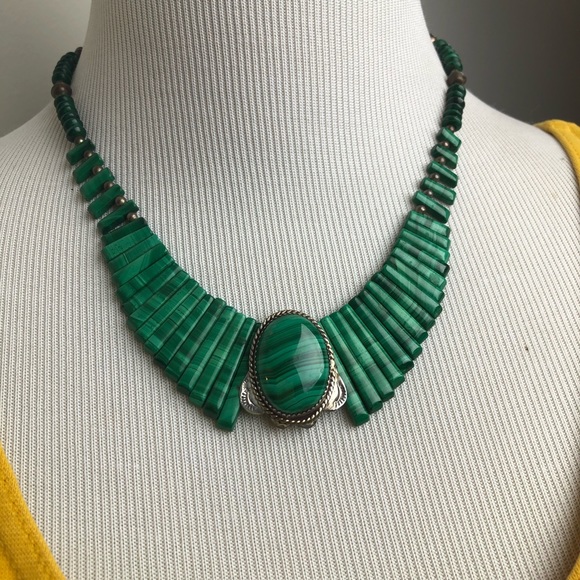 M. Christie Navajo malachite necklace - Picture 2 of 4